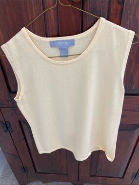 Sunny Yellow Sleeveless Sweater Top